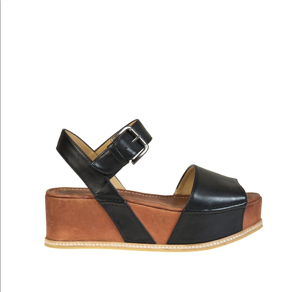 Extremely Rare! Cotlac Leather Platform Sandal 39 - image 1